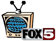 Old time TV with FOX 5 logo